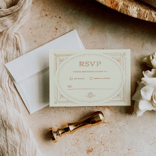 Moderner Deko   Elegante Hochzeiten mit Gold und E RSVP Karte