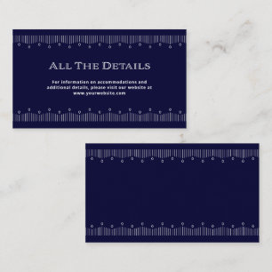 Moderner Deko Elegante Navy Blue und White Detai Begleitkarte