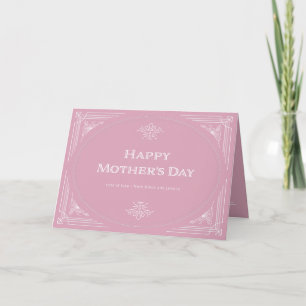 Moderner Deko Happy Mothers Day Pink Karte
