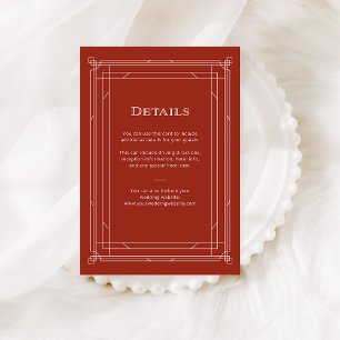 Moderner Deko   Holiday Red Wedding Guest Details Begleitkarte