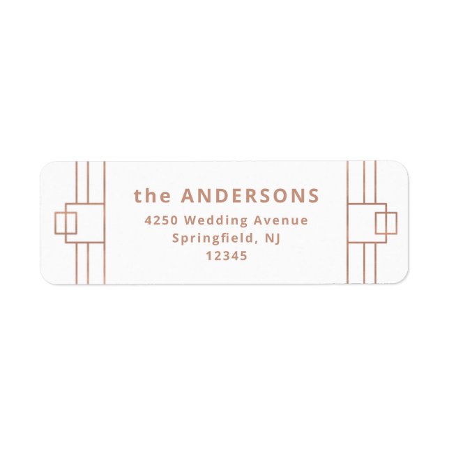 Moderner Deko | Imitate Rose Gold und Weiß (Vorne)