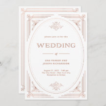 Moderner Deko | Imitate Rose Gold und White Weddin