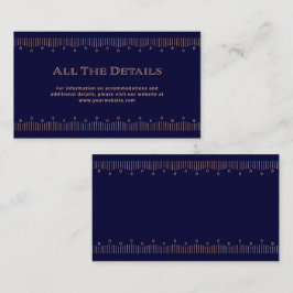 Moderner Deko | Rose Gold und Marinehochzeiten Det Begleitkarte