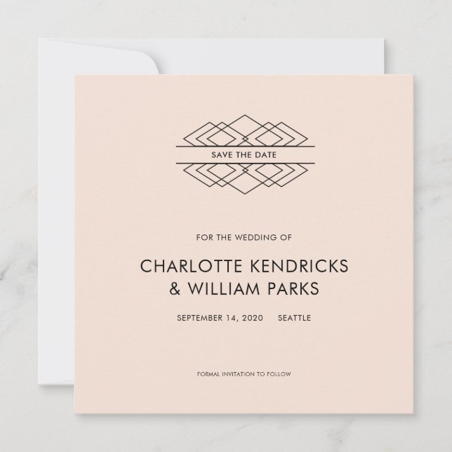 Moderner Deko Save the Date (Vorderseite)