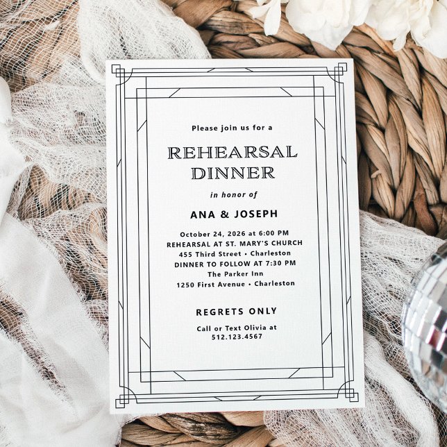 Moderner Deko | Schwarz-Weiß-Probe Einladung (Von Creator hochgeladen)