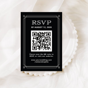 Moderner Deko-UAWG mit QR-Code   Onyx Black Begleitkarte