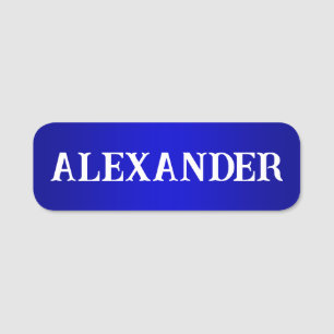 Moderner Dekorationsname Blaue Farbe Namensschild