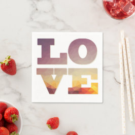 Moderner Design farbiger Sonnenuntergang Liebe Tex Serviette