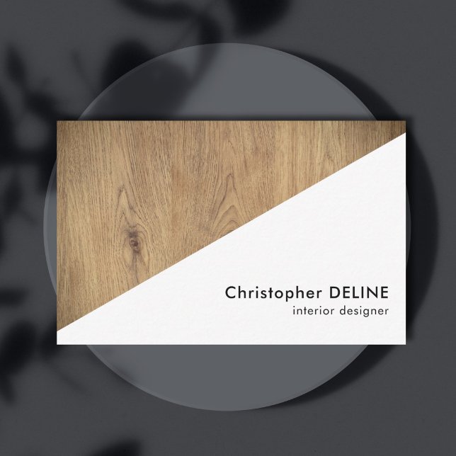 Moderner Designer für geometrische Holzelemente Visitenkarte (Von Creator hochgeladen)