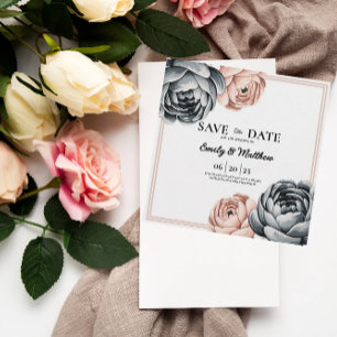 Moderner Designer für Rose Save the Date