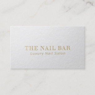 Moderner Designer Minimaler weißer und goldener Te Visitenkarte