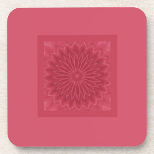 Moderner Designer Rosa Blume Dekorative Kunst druc Getränkeuntersetzer