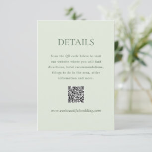 Moderner deutscher QR-Code Elegante Hochzeit Begleitkarte
