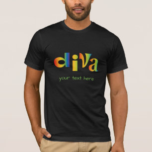 Moderner Diva LGBTQ Rainbow-benutzerdefinierter Te T-Shirt