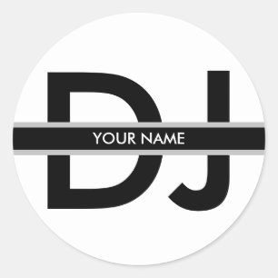 Moderner DJ-Aufkleber Runder Aufkleber