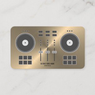 Moderner DJ-Controller 2020 - Gold-Imitate Visitenkarte