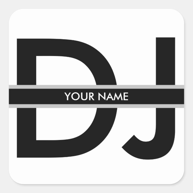 Moderner DJ Sticker (Vorderseite)