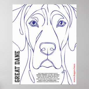 Moderner Dogge-Plakat grün  Poster