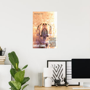 Moderner Dogge-Plakat grün Poster