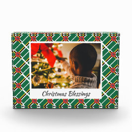 Moderner DOMINICA FLAG Weihnachtsstopp Fotoblock
