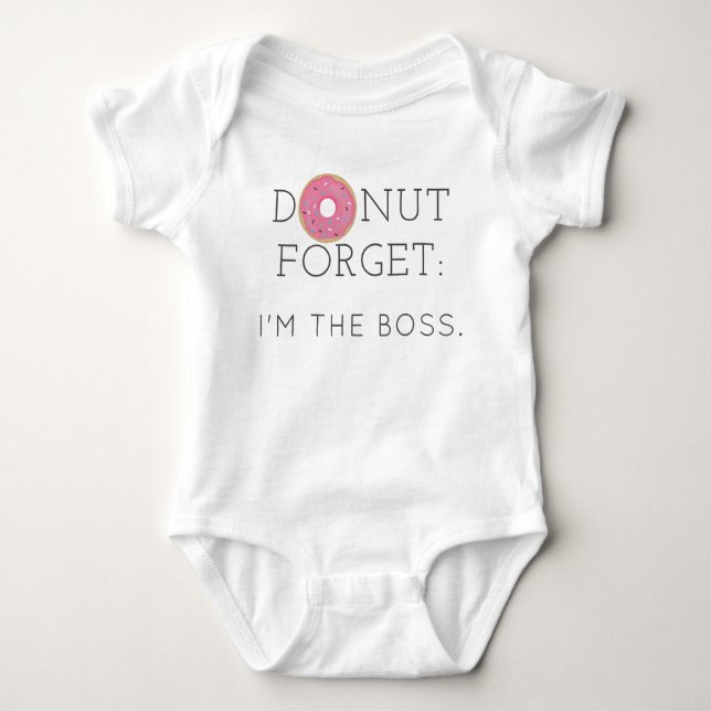 Moderner Donut Vergessen Baby Bodysuit aus einer H Strampler (Vorderseite)
