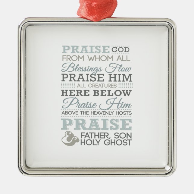 MODERNER DOXOLOGY ORNAMENT AUS METALL (Vorne)