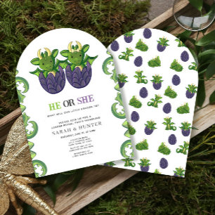 Moderner Drache, der er oder sie Geschlecht zeigt, Einladung