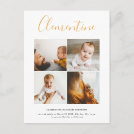 Moderner Drehbuchname Multi Foto Polka Punkt Postkarte