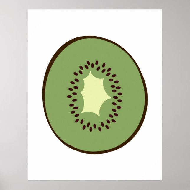 Moderner Druck eines Kiwi Fruits für Ihre Küche Poster (Vorne)