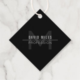 Moderner dunkelgrauer Beruflicher Name Geschenkanhänger
