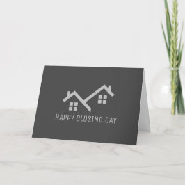 Moderner Dunkelgrauer Zuhause-Happy Closing Day