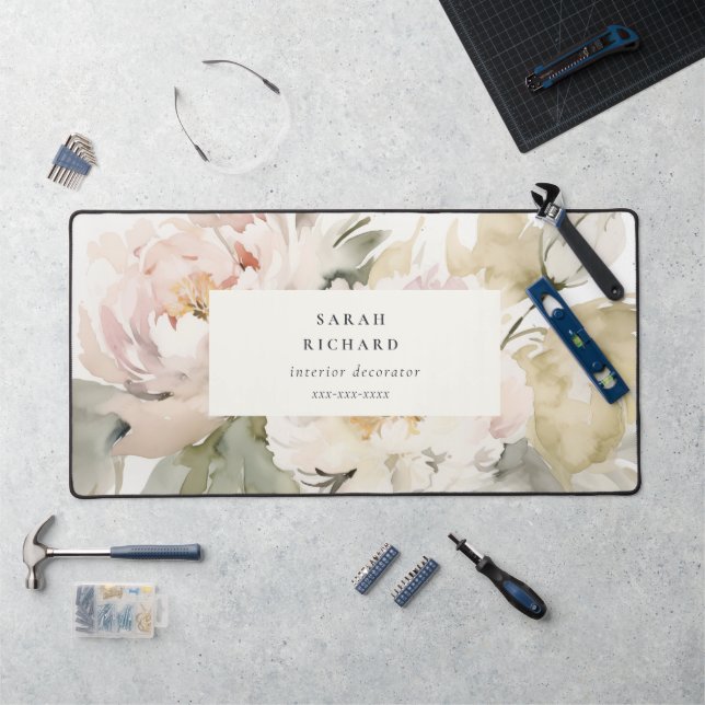 Moderner Dusky Blush Peñon Schreibtischunterlage (Arbeitsplatz)