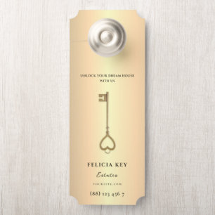 Moderner Echtzeit-Anwesen-Agent QR-Frontschutzbüge Türanhänger