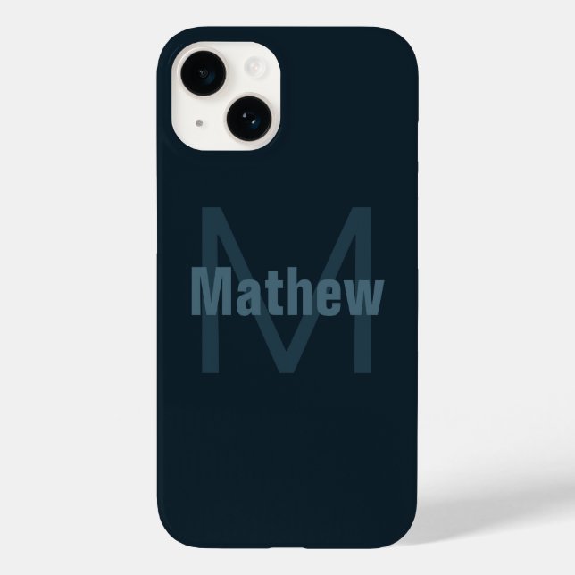 Moderner editierbarer Name Case-Mate iPhone Hülle (Rückseite)