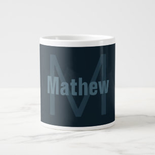 Moderner editierbarer Name Jumbo-Tasse