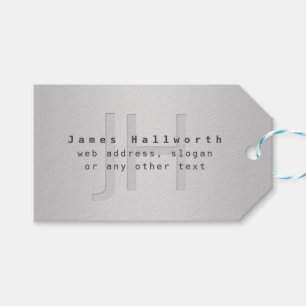 Moderner editierbarer Name & Slogan Grauer Gradi Geschenkanhänger