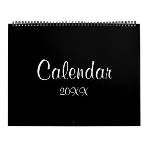 Moderner Einfache Wandplaner Minimalistisch Black Kalender