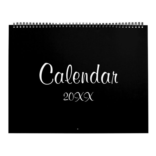 Moderner Einfache Wandplaner Minimalistisch Black  Kalender (Titelbild)