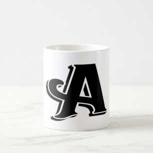 Moderner Einfacher Alphabet-Becher Buchstabe A Kaffeetasse