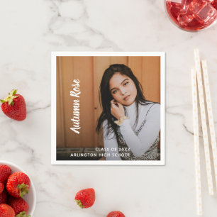 Moderner, einfacher, eleganter Foto-Abschluss für  Serviette