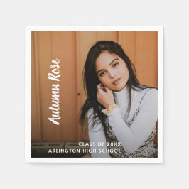 Moderner, einfacher, eleganter Foto-Abschluss für  Serviette