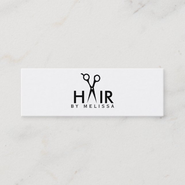 moderner einfacher Hairstylisthaar-Stylistsalon Mini Visitenkarte (Vorderseite)