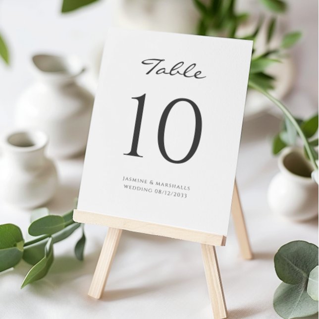 moderner einfacher Hochzeitstisch Platzkarte (minimal wedding table cards )