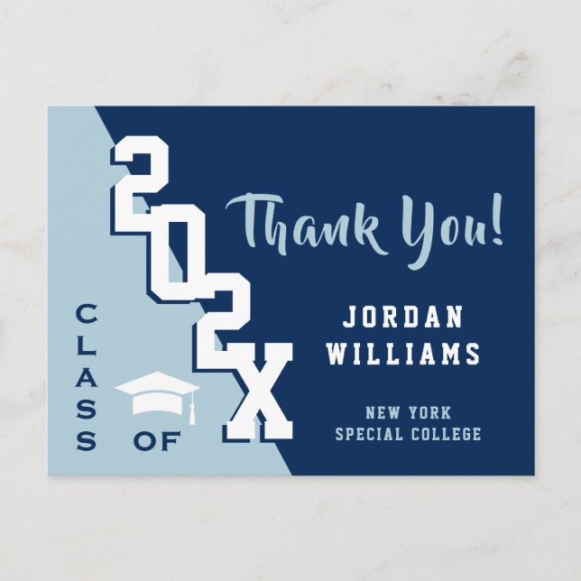 Moderner einfacher Minimalistischer Abschluss Viel Postkarte (Vorderseite)