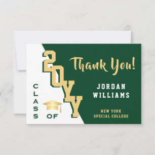 Moderner, einfacher Minimalistischer Goldener Absc Dankeskarte