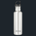 Moderner einfacher Monogramm-personalisierter indi Edelstahlflasche<br><div class="desc">Moderner einfacher Monogramm-personalisierter individuelle Name</div>