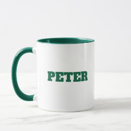 Moderner einfacher Monogramm-personalisierter indi Tasse