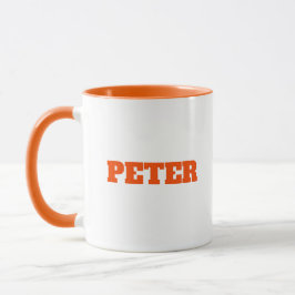 Moderner einfacher Monogramm-personalisierter indi Tasse
