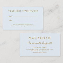Moderner einfacher Pastel Blue Salon Terminkarte