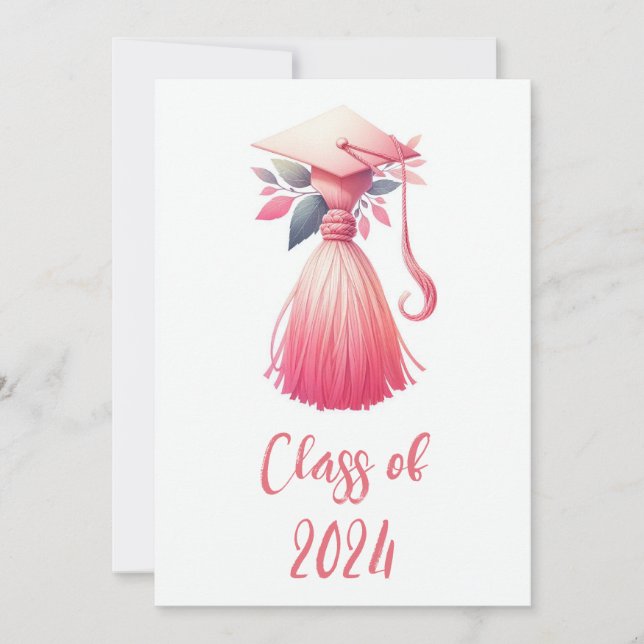 Moderner einfacher Pastell-Abschluss Einladung (Vorderseite)